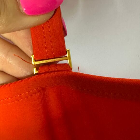 Bleu Rod Beattie One Shoulder Mio Swimsuit Ginger Orange MSRP $119 | Size 8 New - Picture 10 of 15